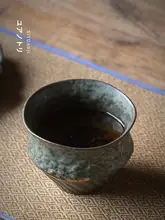 美しい青銅の点模様のティー洗浄器【復古スタイル・茶道用・家庭用】
