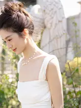 白色のウェディングドレス【背中あき・春の装飾・婚礼用】