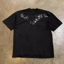 重厚感のあるカップル用ゆったり半袖Tシャツ【コットン・ダブルガーゼ】（セットアップ対応）