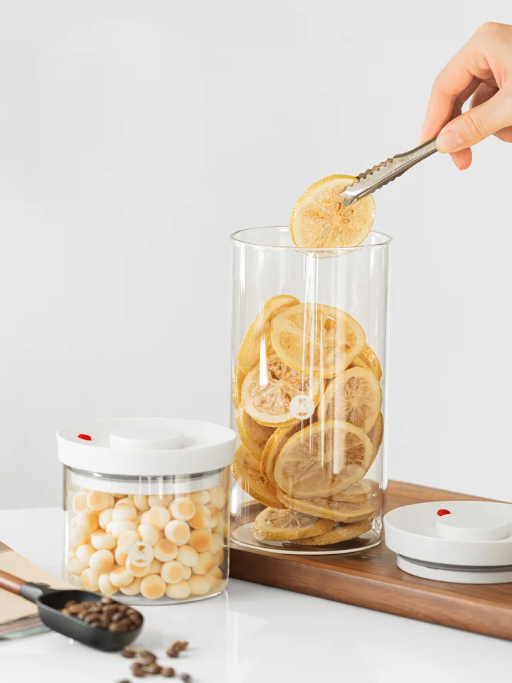 TIMEMORE 真空ガラス密閉容器【食品・お茶・コーヒー豆用・キッチンストレージ】