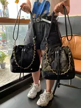 大容量 高品質ダイヤモンドキルティングトートバッグ【ナイロン・スピーチコットン・ショルダーバッグ・チェーン付き】