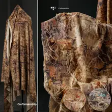 廃土風の敦煌アイロン錆ビンテージ風ニット生地【ハンドメイド・重工デザイン】