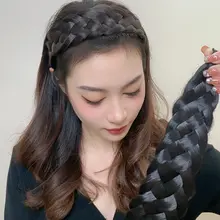 白髪隠し用ヘアバンドカチューシャ【幅広・編み込みデザイン・ボリュームアップ】
