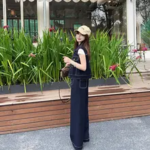 竹節コットンワイドパンツ【フィット・スリムスタイル】（セットアップ対応）