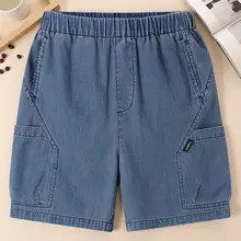 男児用 デニムショートパンツ【夏用・カジュアルデザイン】（セットアップ対応）