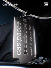 ネックレス カッターナイフモチーフ チタンステンレス 汗に強い 変色しにくい ストリート 上品 「cas:pace」