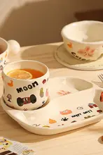 高級感のある陶器製分仕切りプレート【美しいデザイン・サラダボウル・面ボウル・炒め物皿・スープボウル】