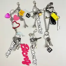 レトロなロックメタルキーポータブル クロスボディバッグ ペンダント