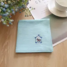 春夏用刺繍ハンカチ【全棉・吸汗・ギフトに最適】
