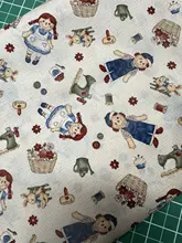 日本製 綿100%のプリント生地【カントリードール・パッチワーク・手作りDIY用】