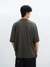涼感防寒機能付き メンズ刺繍ポケット短袖Tシャツ【夏用・無地・重厚感】