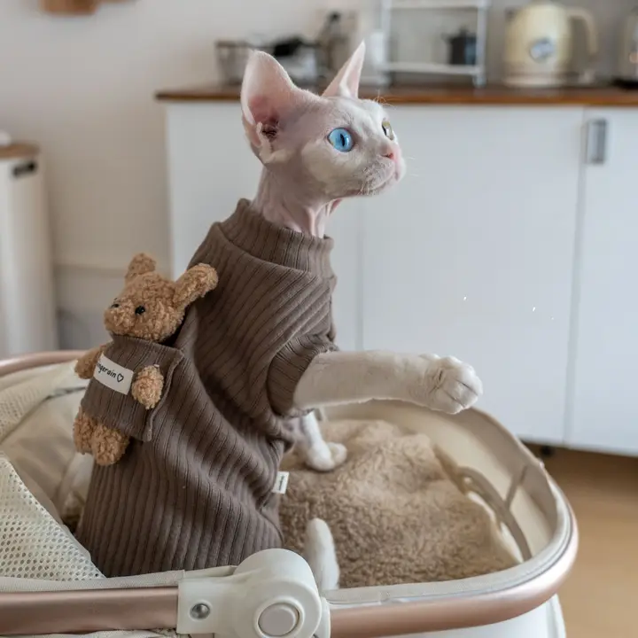 GINGERAIN 保温バックパックデザイン猫用ベスト【秋冬・純綿・暖かい】