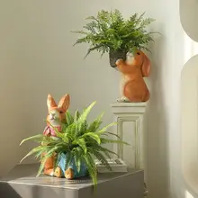 フェイクシダ植物の観葉植物【小型・庭やバルコニー用・ナチュラルデザイン・インテリア装飾】