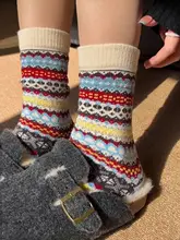 ヴィンテージ感のあるフェアアイル柄ウエア【厚手・保温・おしゃれ】