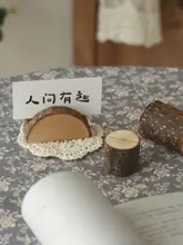 写真クリップ メモスタンド 木製 切り株 ヴィンテージ 卓上インテリア 置物 おしゃれ