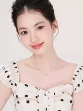 微笑みリボンデザインネックレス【女性用・ラグジュアリー感・バタフライ結び・おしゃれアクセサリー】