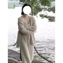 セーター カーディガン レディース 秋冬 ゆったり フレンチ編み込み 厚手 柔らかくて ルーズスタイルに最適