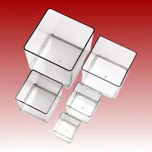 透明アクリル製スクエアフラワーボックス【フラワーアレンジメント用・水耕栽培容器】