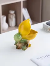クリエイティブな陶器のペリカンキー皿【玄関用・フルーツ皿・石鹸置き・収納インテリア】