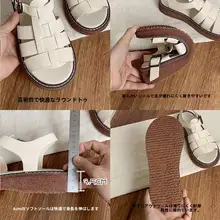 文芸スタイルの女性用フラットサンダル【ローマ風・柔らかな底・カジュアル】