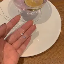 エレガントなデザイン！水滴モチーフネックレス【極上の柔らかさ・鎖骨チェーン・女性用】