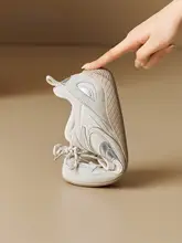 紫色のバレエ風厚底スポーツシューズ【通気性・レトロデザイン】