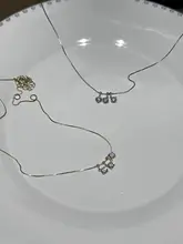 円形の微細なジルコニアネックレス【シンプルなデザイン・925銀使用】