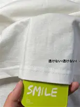 秋冬用 丸首 コットンTシャツ【ホワイト・カートゥーンプリント・フィット・長袖】