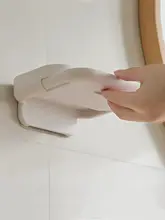 穴あけ不要の壁掛け式ソープボックス【白・シンプルデザイン・水切り機能】