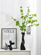 侘寂風 陶器花瓶【リビング用・グリーン植物にも最適・インテリア装飾】