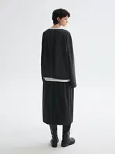 2点セット レディース ルーズTシャツ ドレープ感スカート  お散歩コーデ 「bymolycho」
