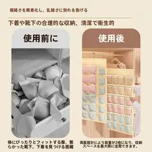 3点収納可能！衣類整理用ハンギング収納ボックス【下着・靴下・インナー用】