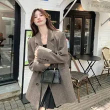 クラシックスタイルの毛羽立ちのあるテーラードコート【女性用・冬用・厚手・小柄対応】