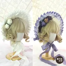 多彩なボナテハット【ロリータスタイル・ガーデンパーティー用・エレガントな草帽子】