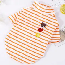 犬用夏服【かわいいクマのデコレーション・毛が抜けにくい・中小型犬用・タンクトップ】