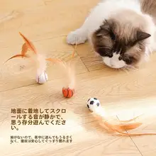 猫用運動ボール【フェザー付き・解消・エクササイズ用】