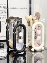 メイクブラシ収納バケット【透明・シンプルデザイン・デスク整理用】