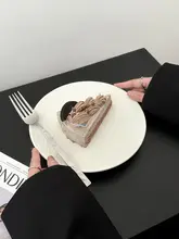 ハイエンドクリエイティブロックパターンセラミックケーキ プレート
