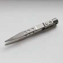 チタン合金製 ピンセット【EDC用・手作りDIY・尖った先端・滑り止め加工・錆びにくい・調整可能】