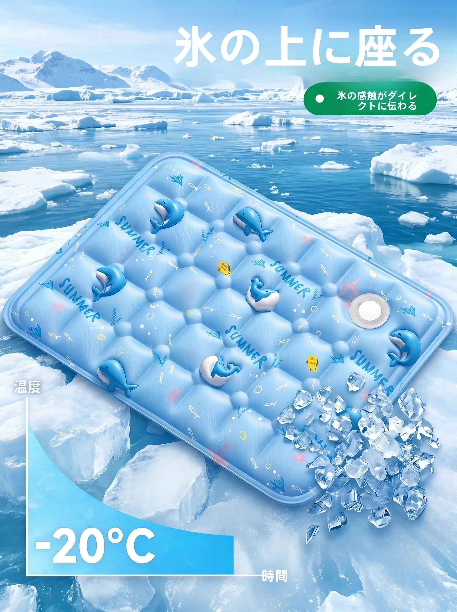 夏用冷却クッション bd-0429：水不要タイプの冷却パッドで快適な過ごし方を実現