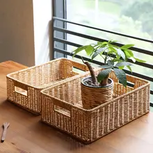 おしゃれなデザインの収納バスケット【ウェイビング風・テーブル用・インテリア・小物整理】