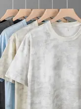 重厚感のあるタイダイ柄のコットン半袖Tシャツ【夏用・フィット・カジュアルスタイル】