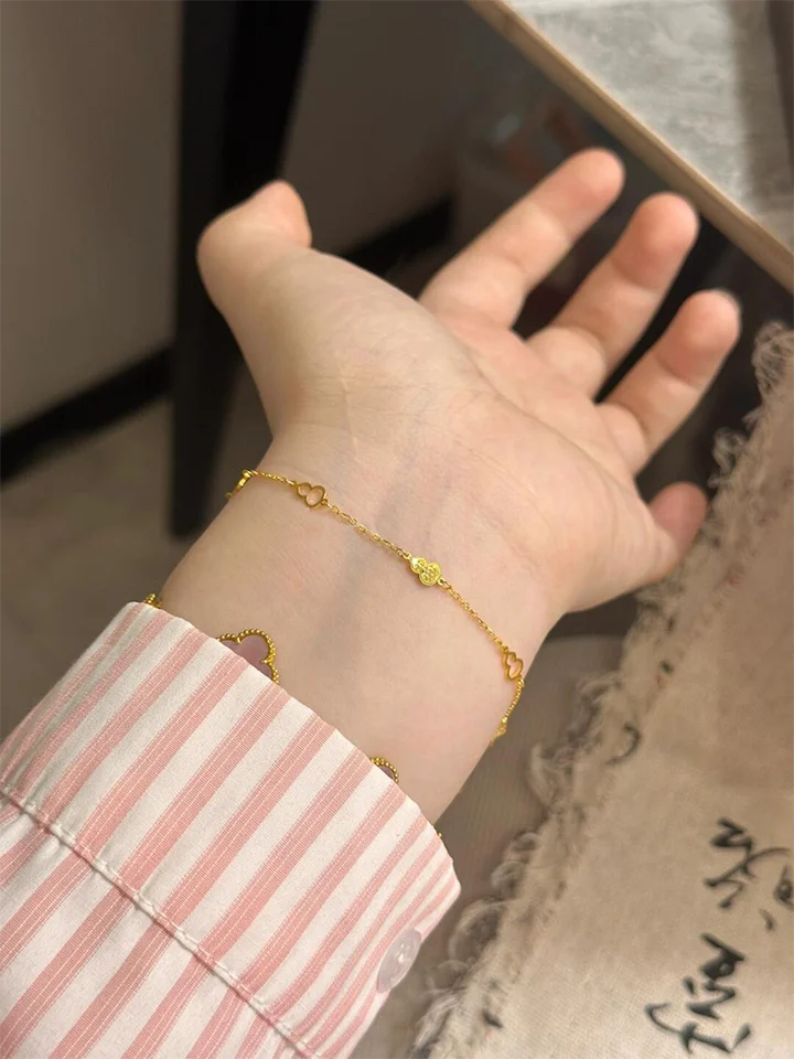 S925純銀製 フラワーハイビスデザインブレスレット【レトロスタイル・華やか】