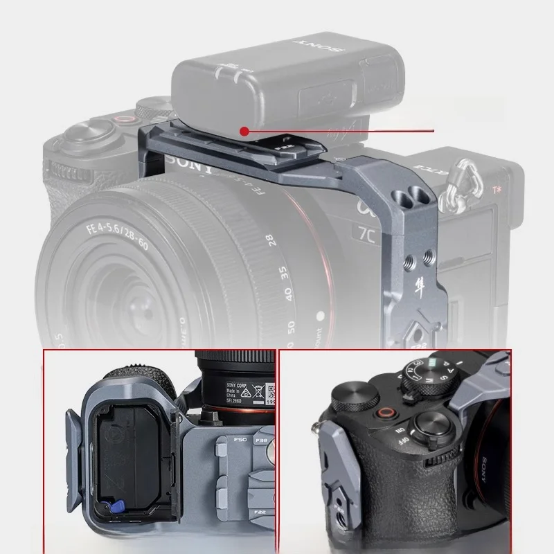 Ulanzi アルミ合金製 A7CⅡ用カメラ用快適多機能リリースフレーム【防衝撃・全包型・拡張アクセサリー】