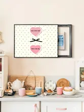 ハート型のかわいい電気メーターボックス用装飾画【マルチメディアボックスカバー】