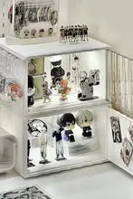 二次元デザインの卓上収納キャビネット【フィギュア展示・防塵対策】