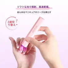速乾・携帯型ネイルランプ【一字型・クリスタルデザイン・ピンクパープル】