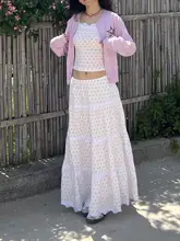 アメリカンビンテージ風 フレアスカート【リゾートスタイル・ウエストゴム・星柄・ドット・ゆったりシルエット】（セットアップ対応）