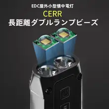 探露 充電式強力ミニ懐中電灯【ポータブル・白色レーザー・多機能・アウトドア用】