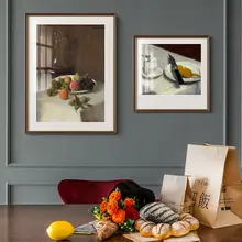フランス風ヴィンテージテーブル静物画【クラシックデザイン・壁掛け用】